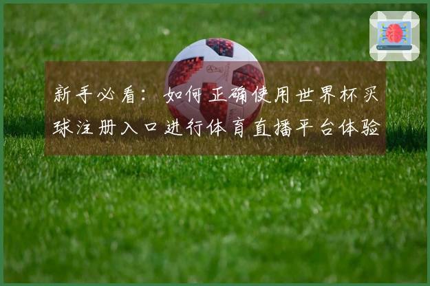 新手必看：如何正确使用世界杯买球注册入口进行体育直播平台体验